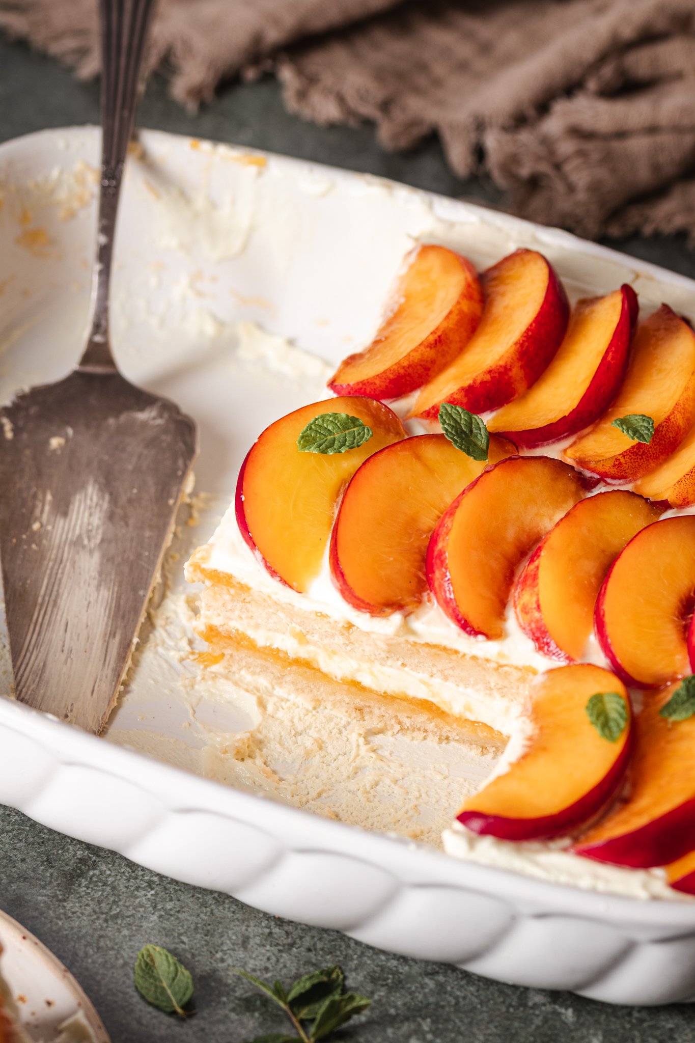 tiramisù vegan alle pesche